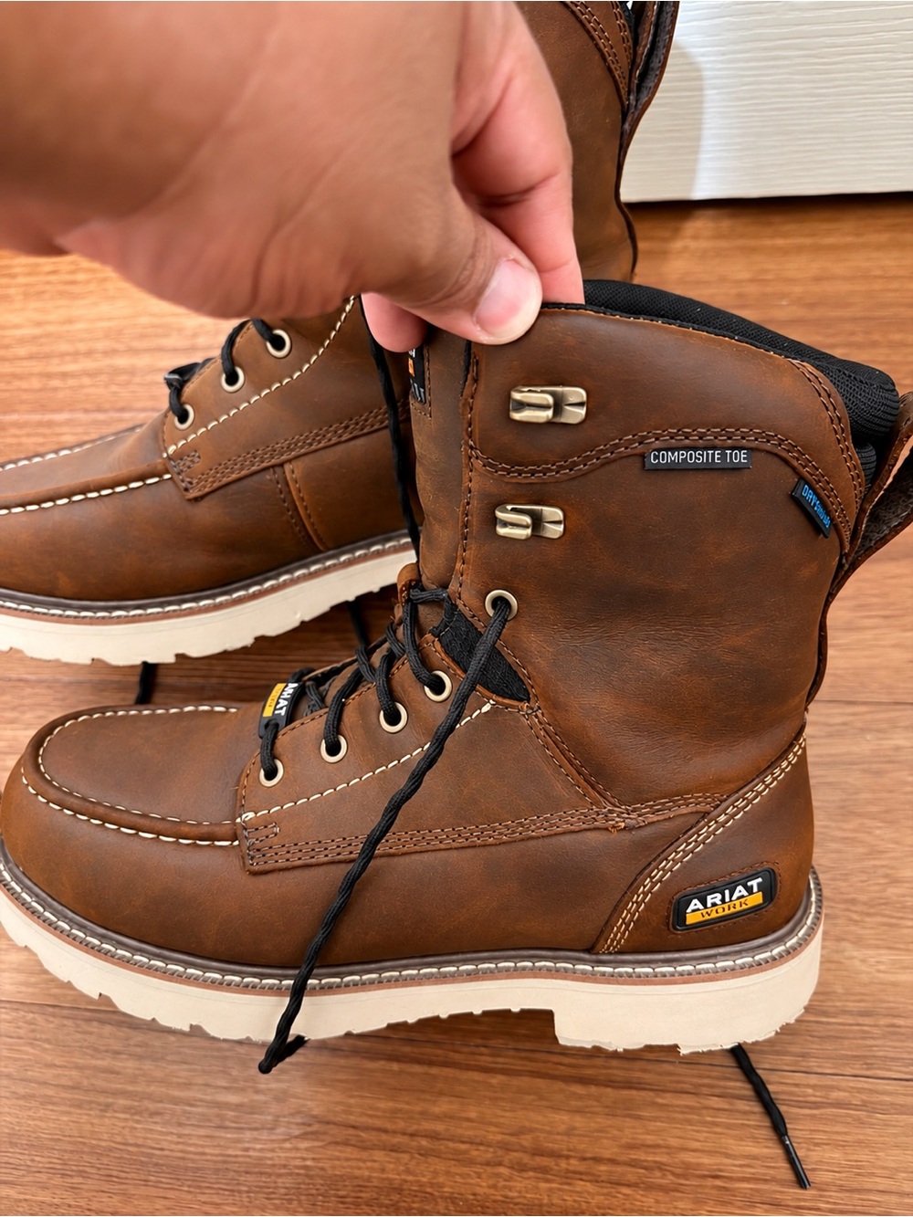Ariat Brown Leather Composite-Toe Men's Work Boots